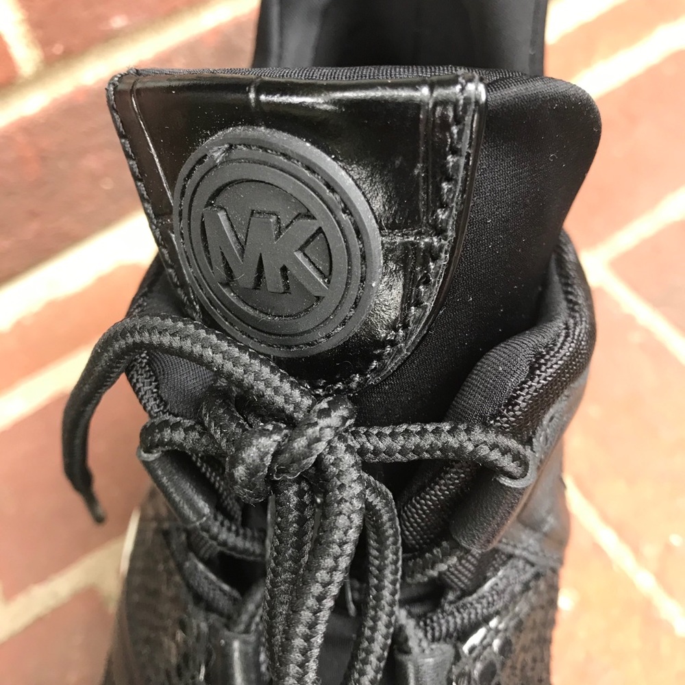 Micheal Kors Olympia Sneakers Black Size 9M - Picture 7 of 16